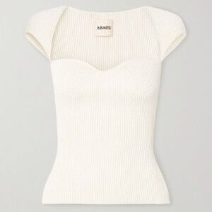 KHAITE Cream Knit Top